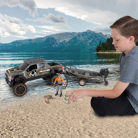 NKOK RealTree® Ford Super Duty® F250® 1:18 Scale 10 Piece Duck Hunting Playset